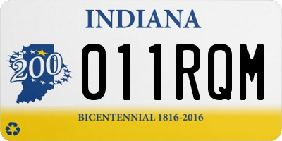 IN license plate 011RQM