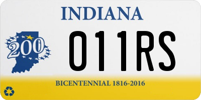 IN license plate 011RS