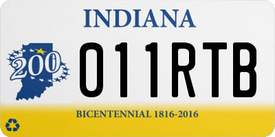 IN license plate 011RTB