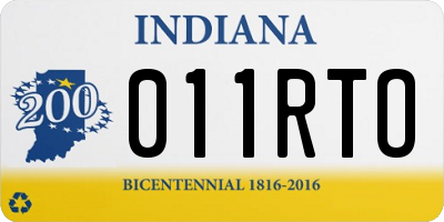 IN license plate 011RTO