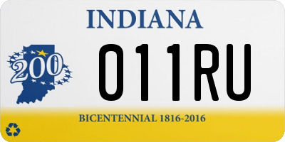 IN license plate 011RU