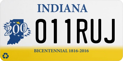 IN license plate 011RUJ