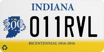 IN license plate 011RVL