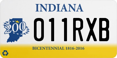IN license plate 011RXB