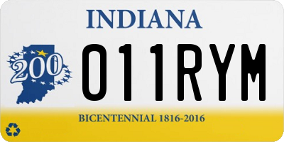 IN license plate 011RYM