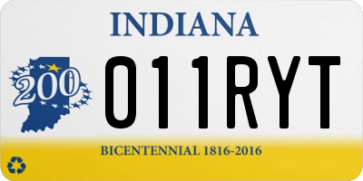 IN license plate 011RYT