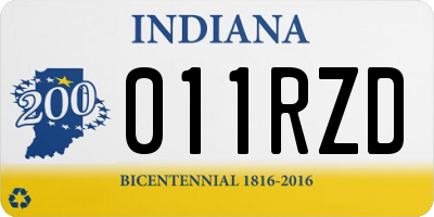 IN license plate 011RZD