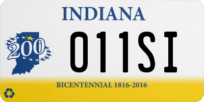 IN license plate 011SI