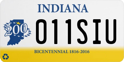 IN license plate 011SIU