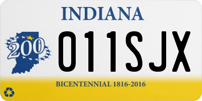 IN license plate 011SJX