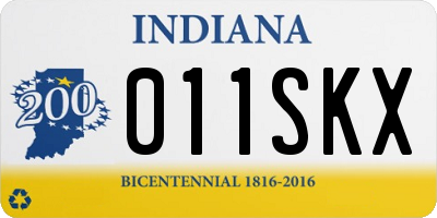 IN license plate 011SKX