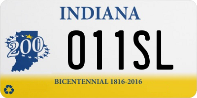 IN license plate 011SL