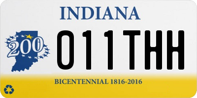 IN license plate 011THH