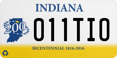 IN license plate 011TIO