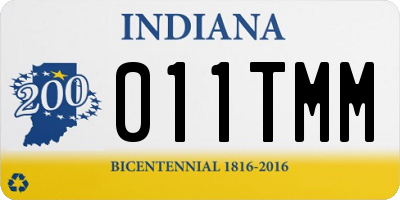 IN license plate 011TMM