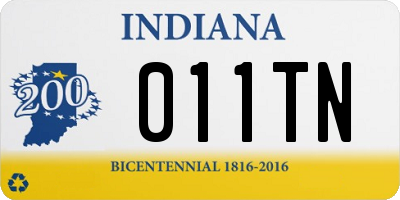 IN license plate 011TN