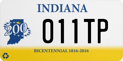 IN license plate 011TP