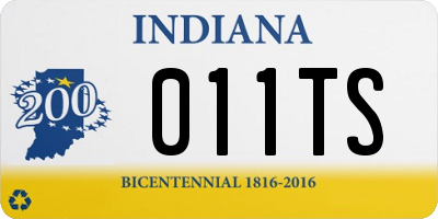 IN license plate 011TS