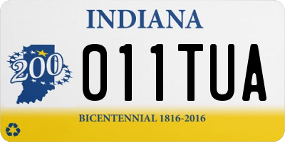 IN license plate 011TUA