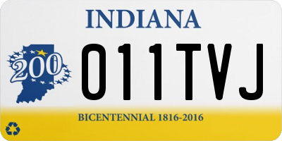 IN license plate 011TVJ