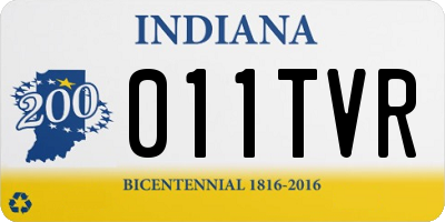 IN license plate 011TVR