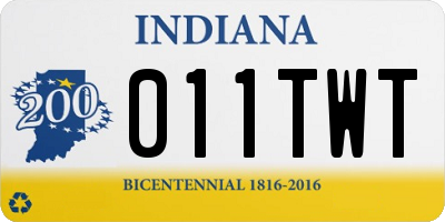 IN license plate 011TWT