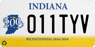 IN license plate 011TYV