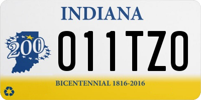 IN license plate 011TZO