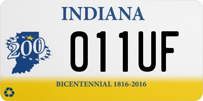 IN license plate 011UF