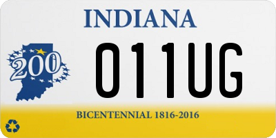 IN license plate 011UG
