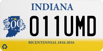 IN license plate 011UMD