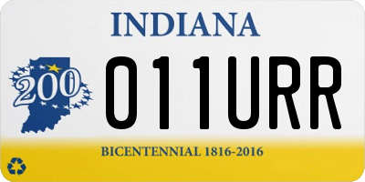 IN license plate 011URR