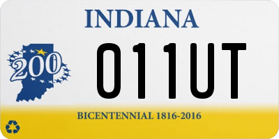 IN license plate 011UT