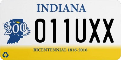 IN license plate 011UXX