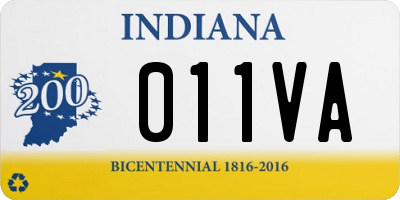 IN license plate 011VA
