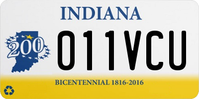 IN license plate 011VCU
