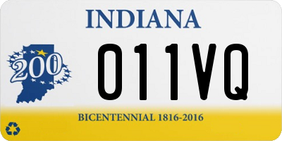 IN license plate 011VQ