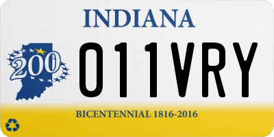 IN license plate 011VRY