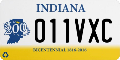 IN license plate 011VXC