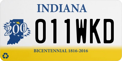 IN license plate 011WKD