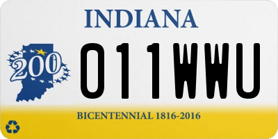 IN license plate 011WWU