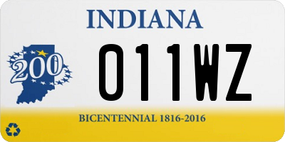 IN license plate 011WZ