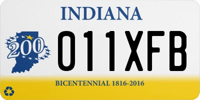 IN license plate 011XFB