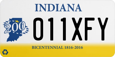 IN license plate 011XFY