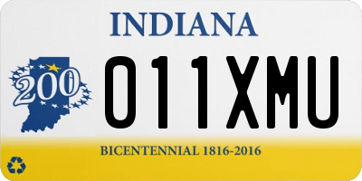 IN license plate 011XMU