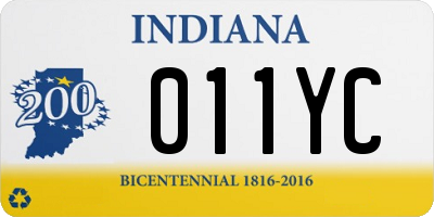 IN license plate 011YC