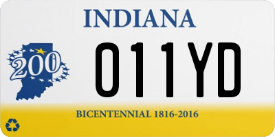 IN license plate 011YD
