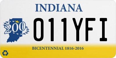 IN license plate 011YFI
