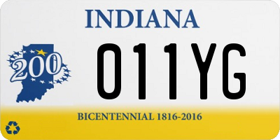 IN license plate 011YG