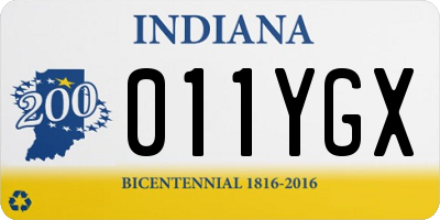 IN license plate 011YGX